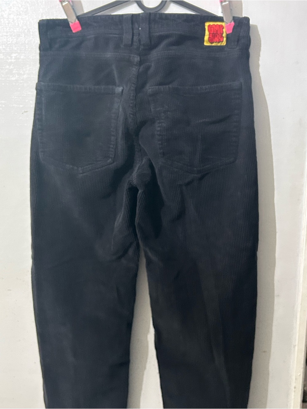 Empyre Black Corduroy Men's Pants with Subtle Logo Patch - Picture 3 of 6